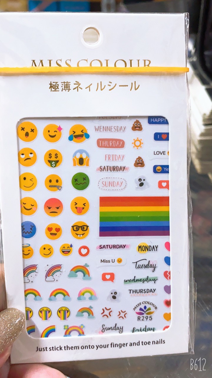 Sticker Trang trí móng 5 ,Miếng dán móng tay 3D nail sticker