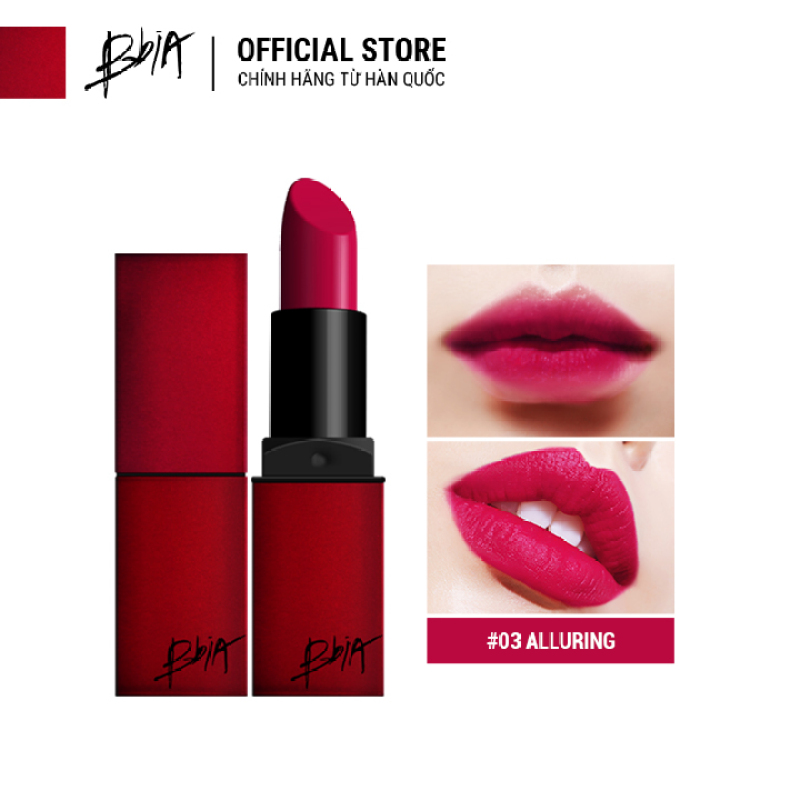 Son thỏi lì Bbia Last Lipstick Version 1 – 03 Alluring- Màu hồng cánh sen