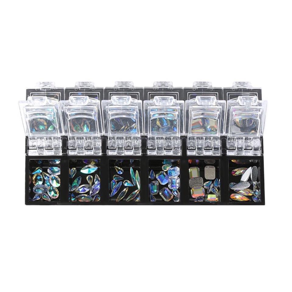 Set 12 cườm đính trang trí móng tay