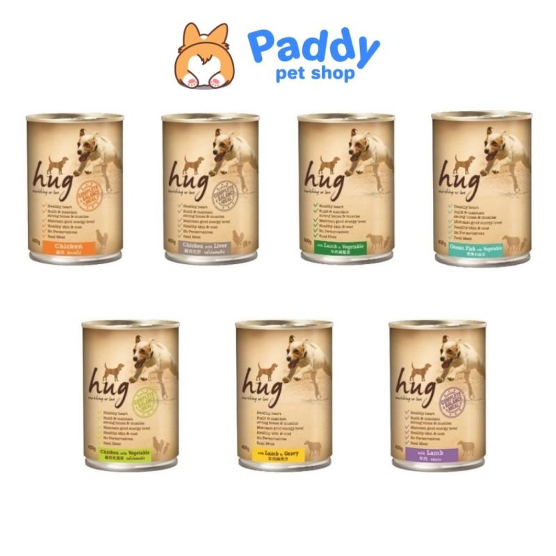 Pate Hug Nhiều Vị Thơm Ngon Cho Chó Mọi Lứa Tuổi (Lon 400g)