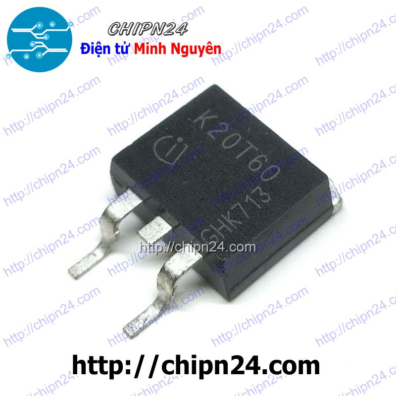 [1 con] (SOP) IGBT Dán 20N60 TO-263 20A 600V (Kênh N) (SMD) (K20T60 IKB20N60T) - HH005548