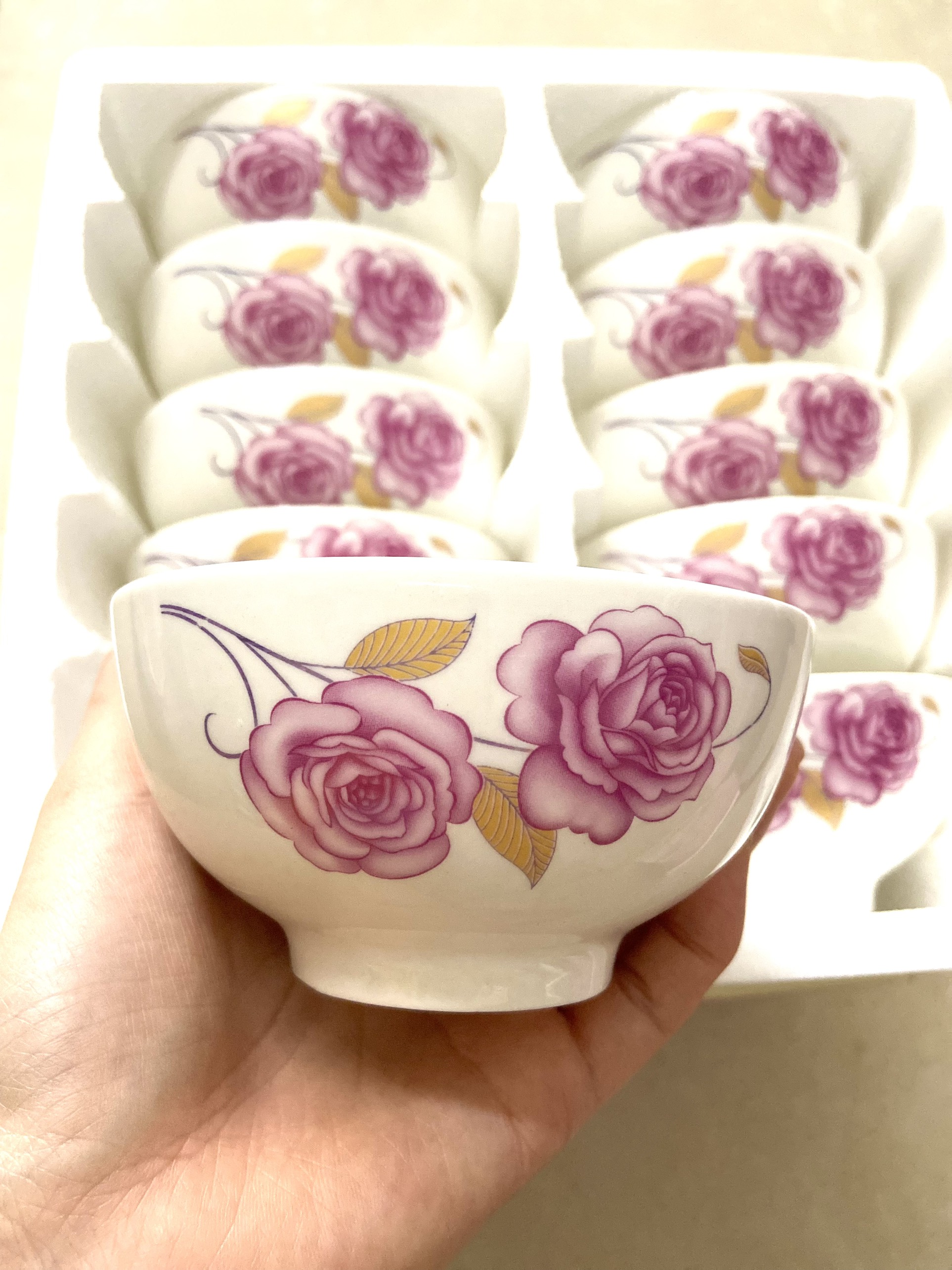 BỘ CHÉN SỨ OPAL 10 CÁI CAO CẤP- TÔ - CHÉN -ĐĨA- BỘ 10 CHÉN (giao mẫu ngẫu nhiên)
