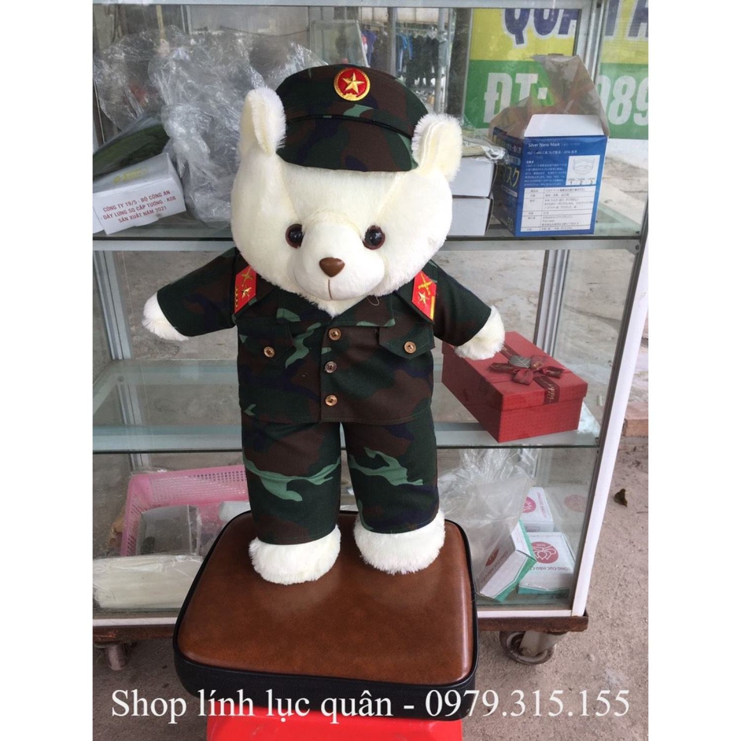 Gấu bông rằn ri  55cm (nhận in tên) mẫu 2020