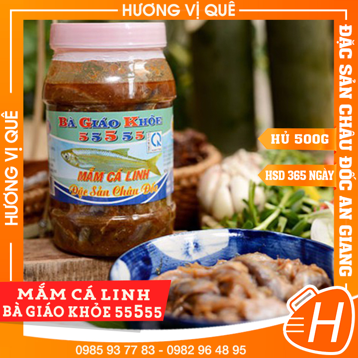 Mắm cá linh bà giáo khỏe - hủ 500g - đặc sản châu đốc an giang
