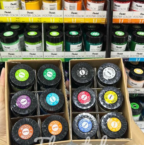 [THEARTSHOP] Bộ màu bột PENTEL Poster Color 30ml - Set 12 màu