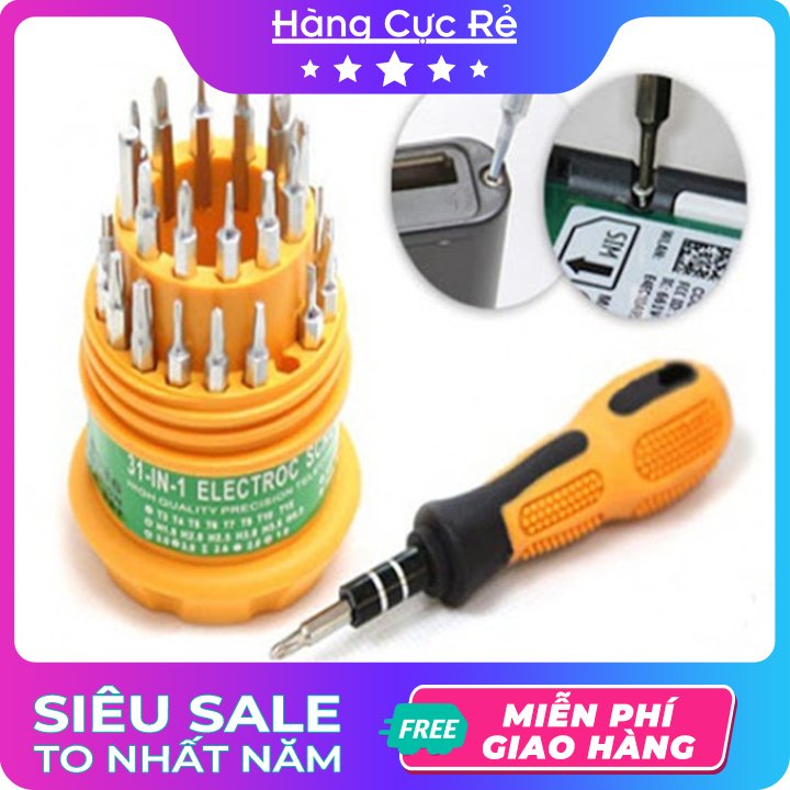 Bộ Tua Vít đa năng 31 đầu có kèm hộp đựng tiện dụng – Bộ tua vít thép cao cấp chuyên dụng sửa chữa – HCR31IN1 Shop Hàng Cực Rẻ