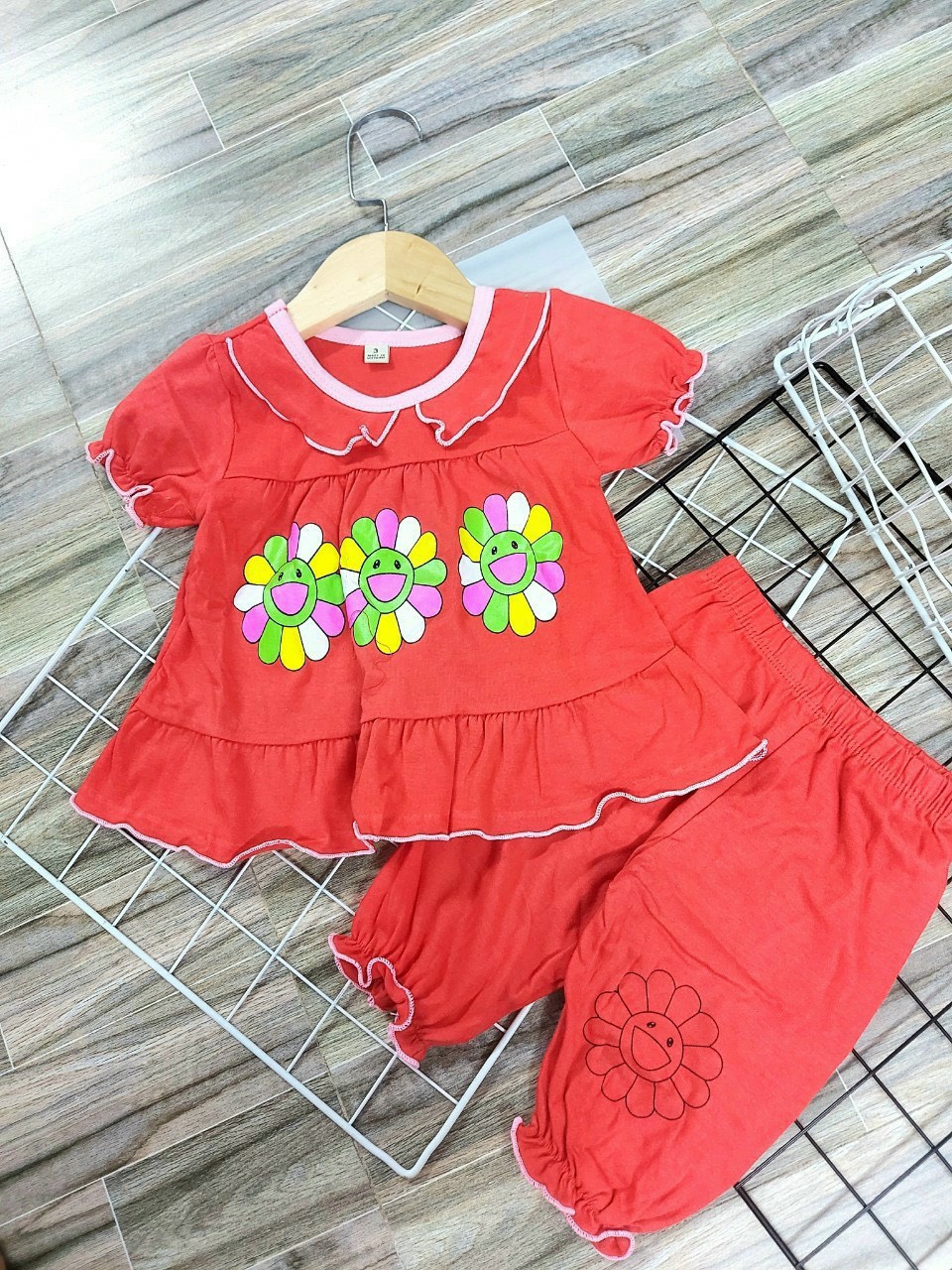 Đồ bộ cho bé gái quần lửng từ 7kg - 20kg siêu cute