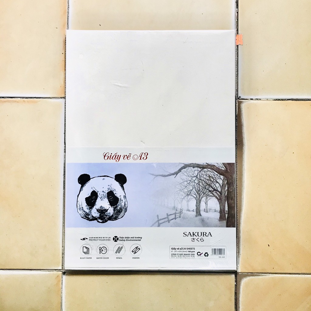 Giấy vẽ A3 Sakura - 20 tờ