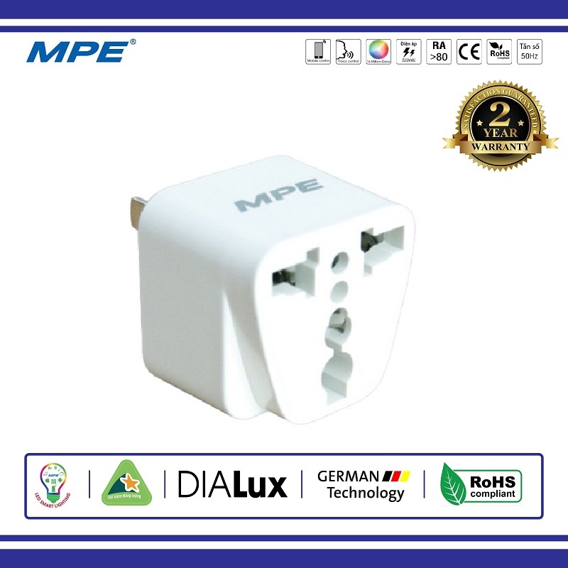 Ổ cắm du lịch chân cắm dẹp ad1 mpe