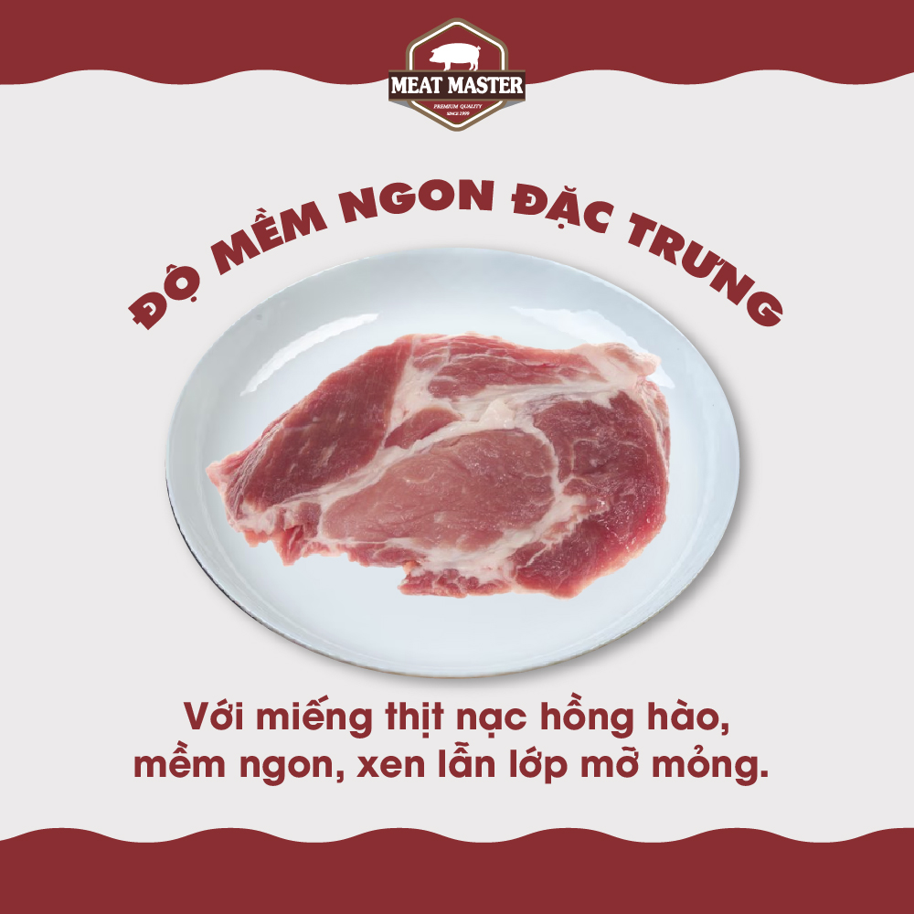 Thịt vai heo Meat Master ( 400G ) - Thịt heo mát ngon, mềm mọng, ngọt thịt