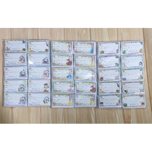 12 nhãn vở hoạt hình cho bé
