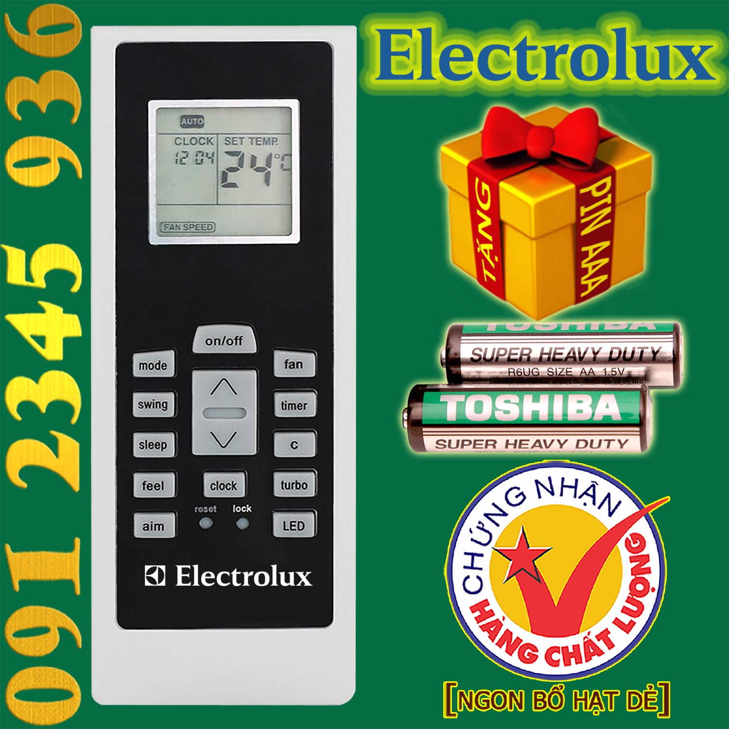 Điều khiển Electrolux [HÀNG ĐẸP] cho điều hòa. (Mẫu số 2)