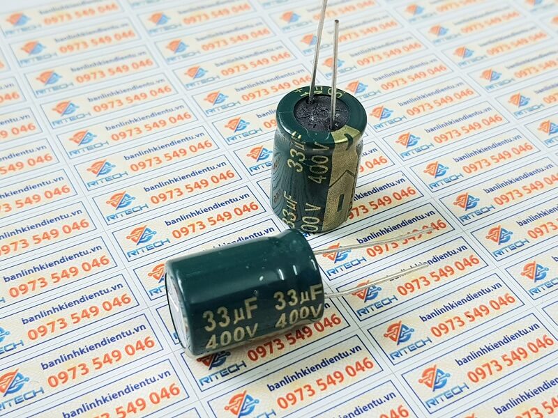 [Combo 5 chiếc] Tụ Hóa 33uf 400v kích thước 16x22mm