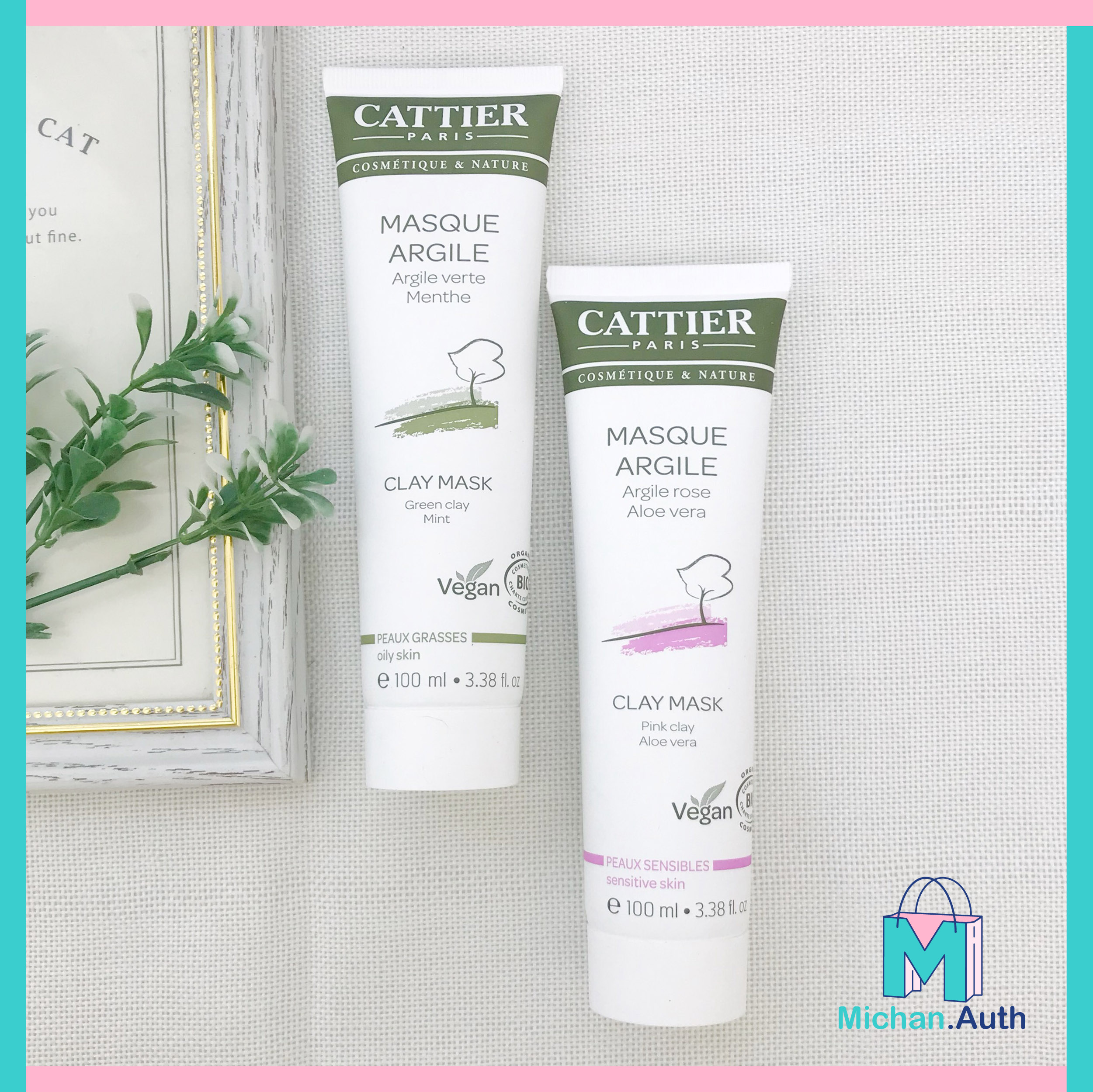 Mặt Nạ Đất Sét Cattier Masque Argile 100ml Xanh