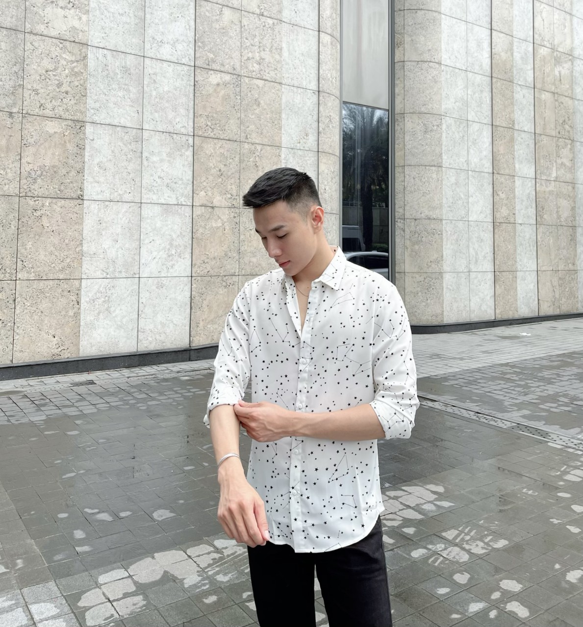 Áo sơ mi nam vải lụa cao cấp S7