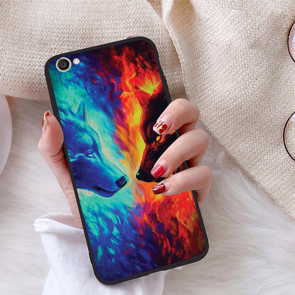 [HCM]Ốp lưng iCase dành cho Vivo Y55 viền dẻo TPU BST Sói và ánh trăng