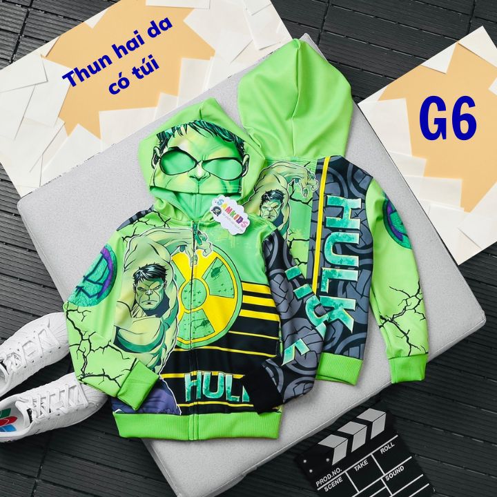 Áo khoác siêu nhân nhện từ 10-42kg - cotton da cá - 4 chiều thấm hút mồ hôi - Kiến Lửa