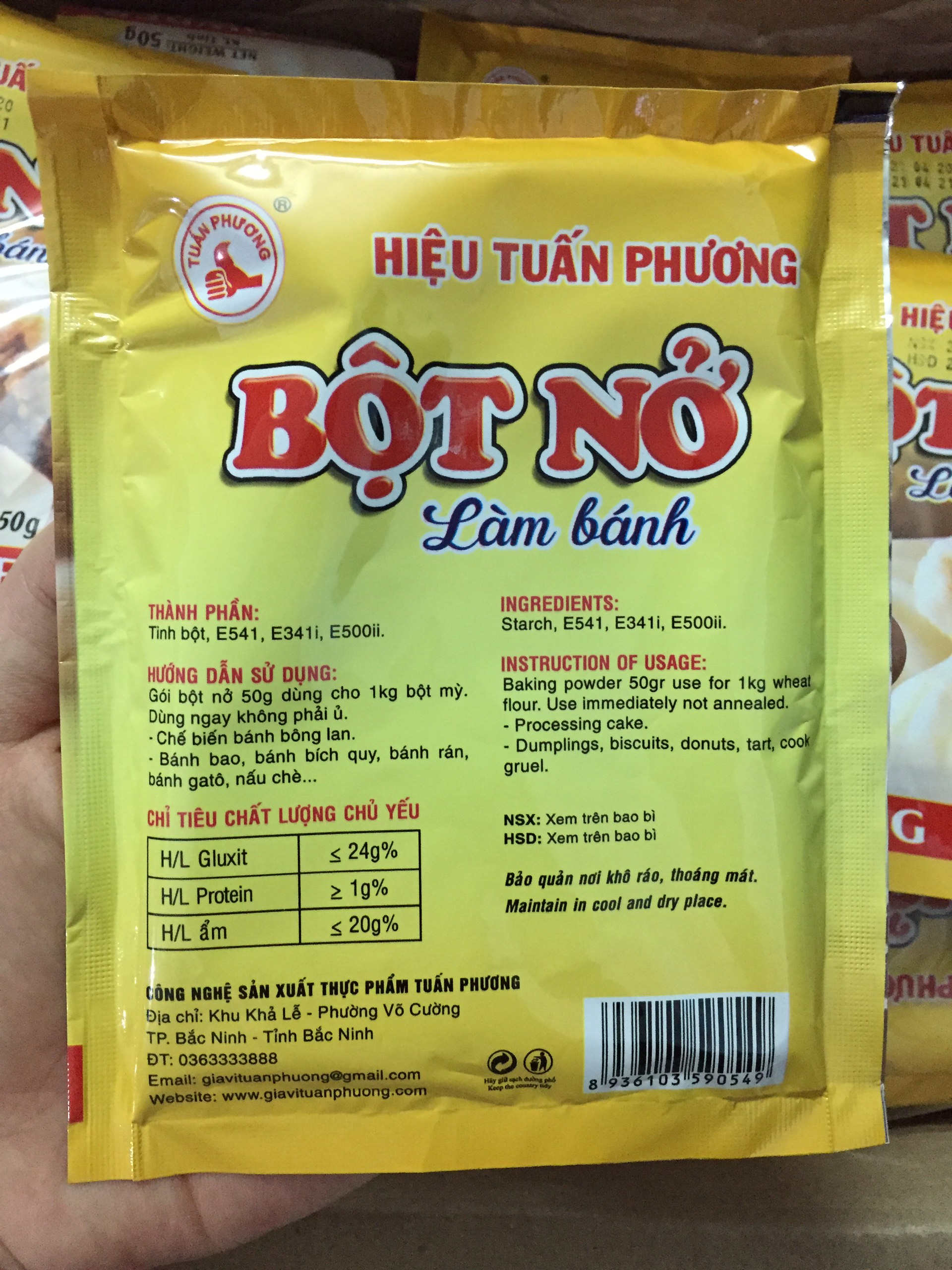 Bột Nở Làm Bánh Hiệu Tuấn Phương 50gr