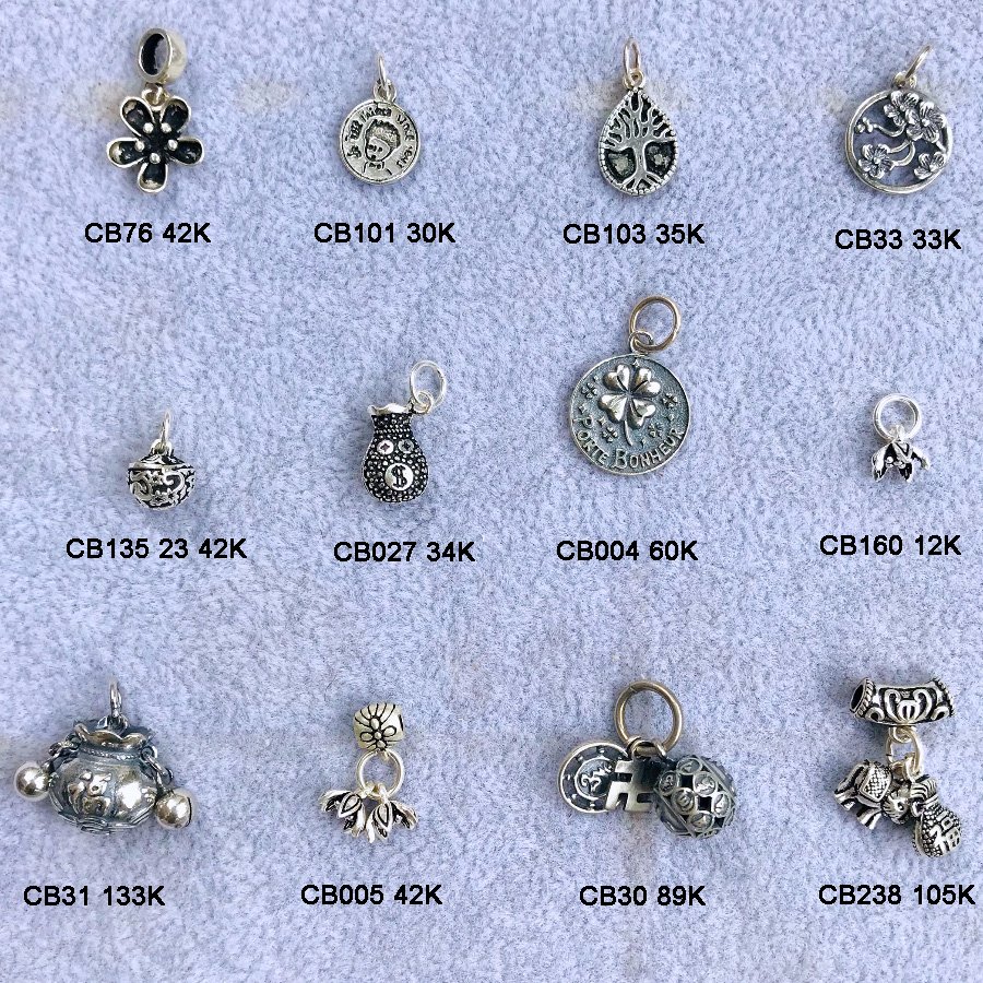 [Giá sỉ] Charm bạc mix vòng