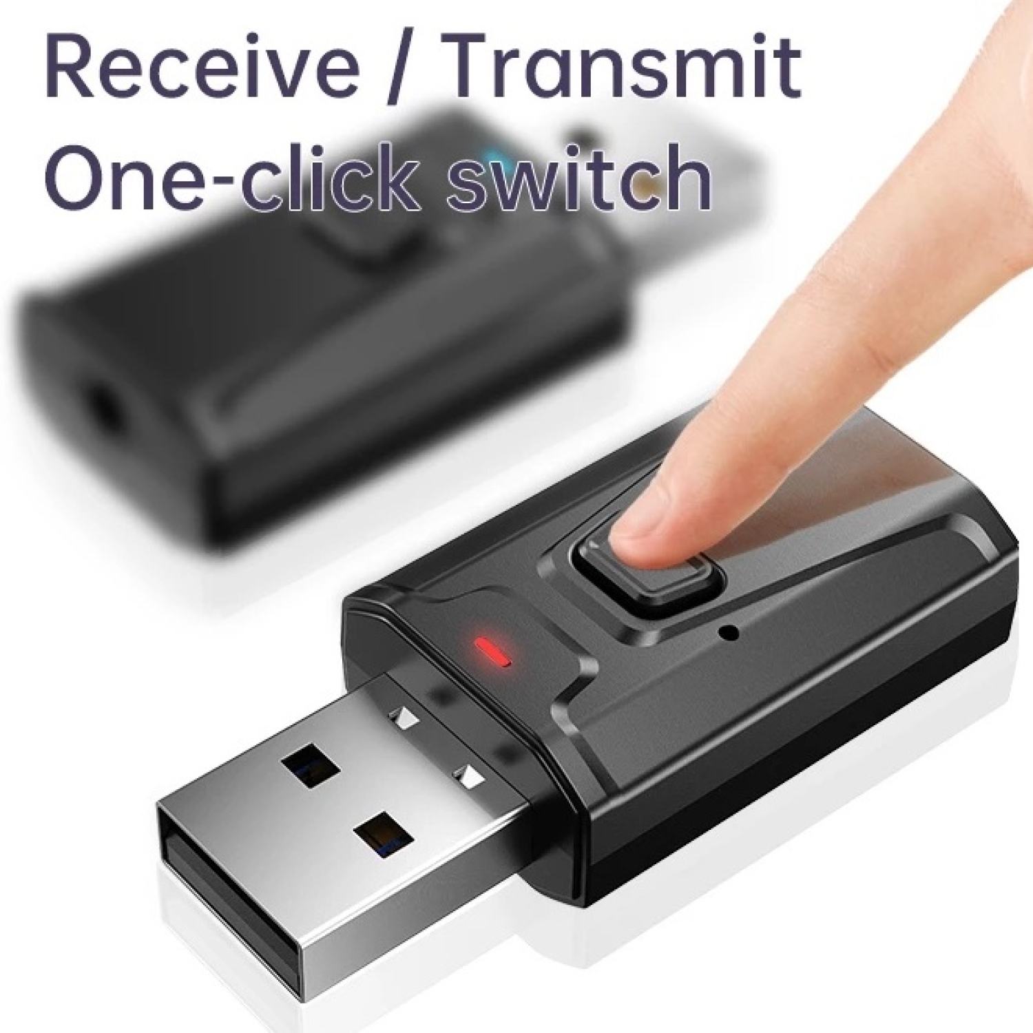 Thiết bị thu phát USB Bluetooth 5.0 2 in 1 chuyển đổi 3.5mm AUX sang tín hiệu Bluetooth cho Loa Amply DVD FM Radio