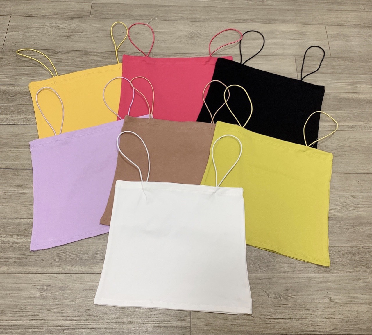 Áo croptop 2 dây bún chất bozip