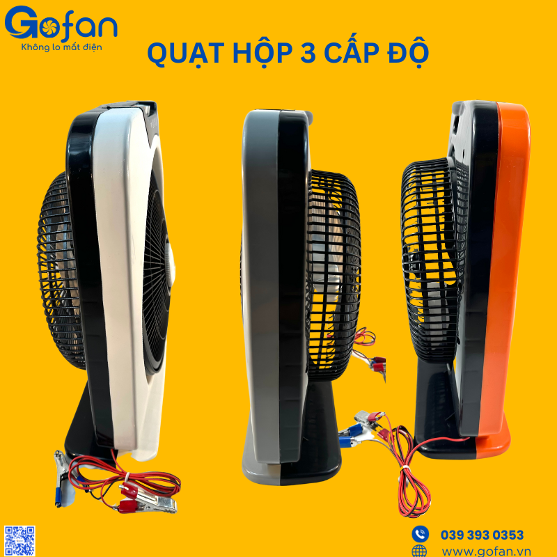 [HCM]Quạt hộp 12v kẹp bình ắc quy