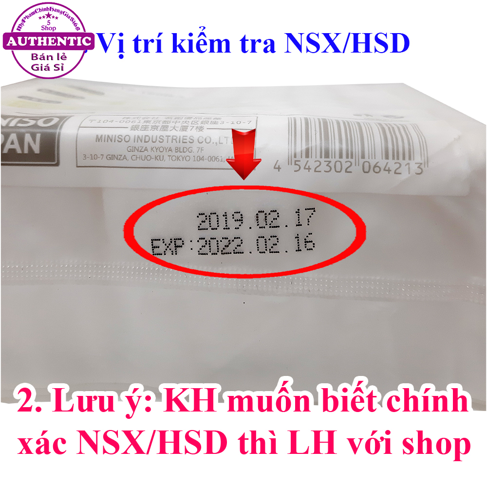 BÔNG TẨY TRANG MINISO NHẬT BẢN GÓI 180 MIẾNG