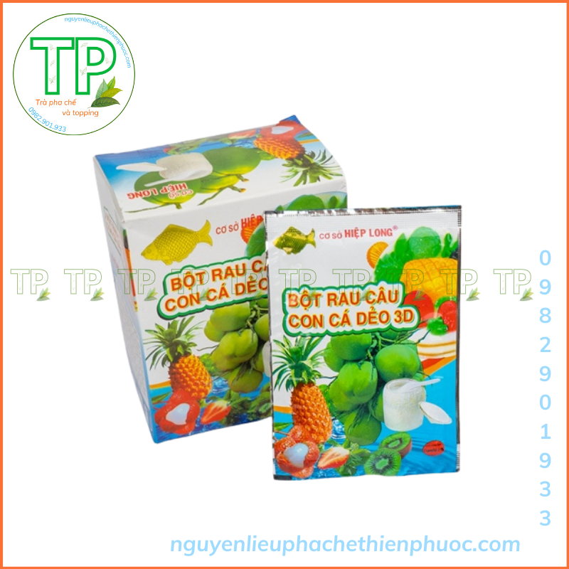 Bột rau câu con cá dẻo Hiệp Long 1 gói 12g - làm rau câu trái dừa thạch trà sữa