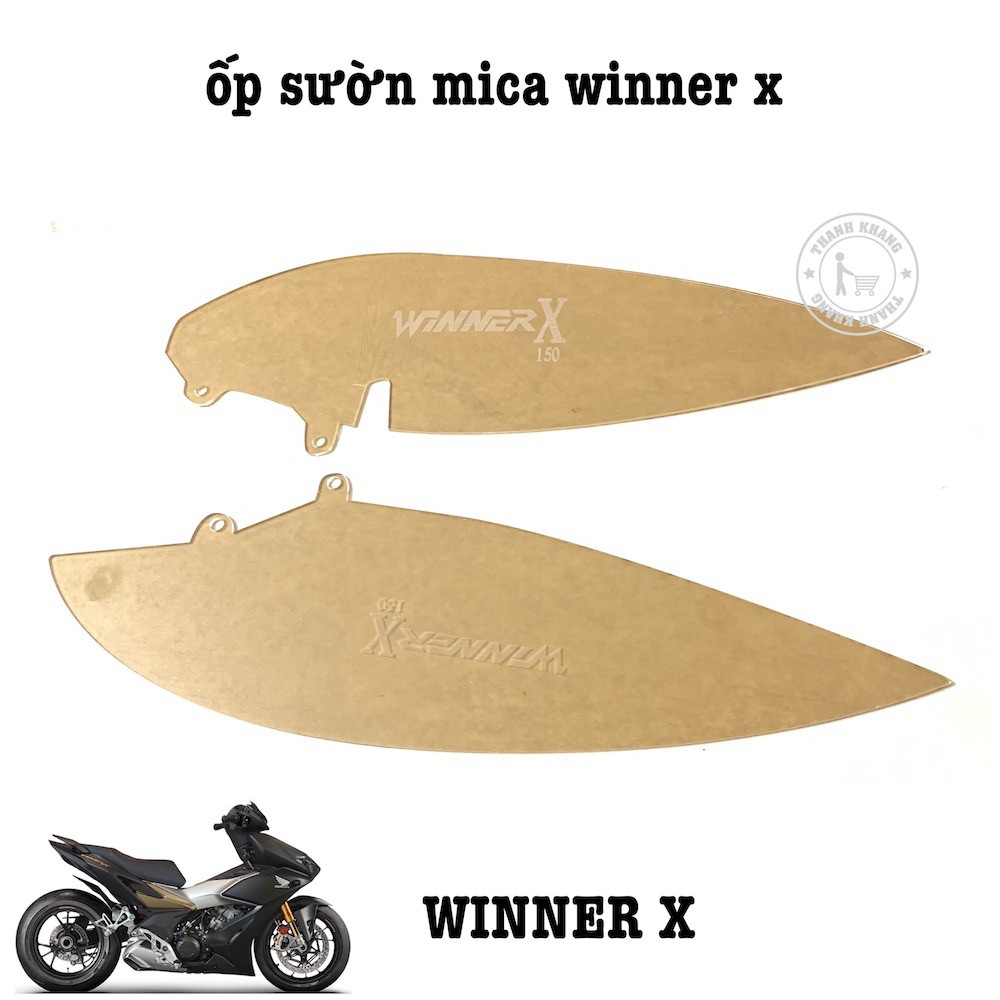 Bộ ốp sườn bằng Mica trong suốt dành cho Winner X cực dầy chịu lực cao