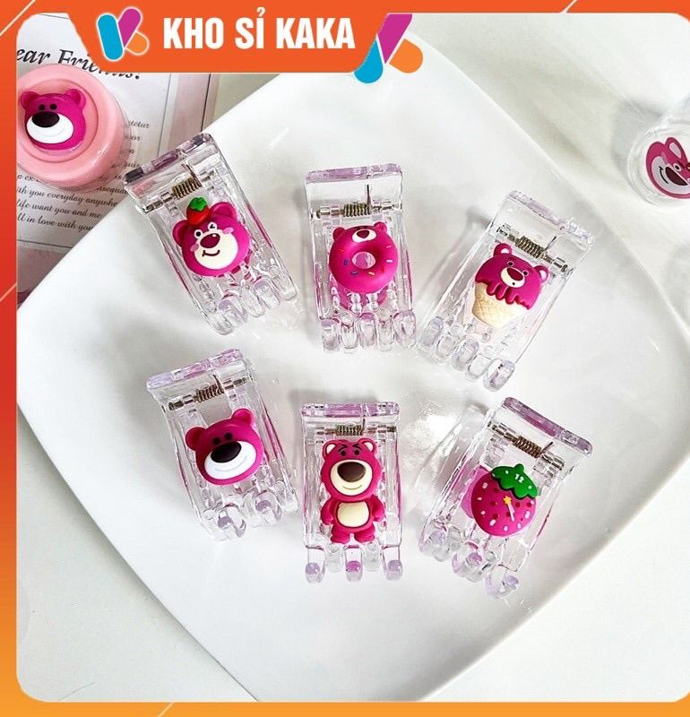 KẸP TÓC 5 CÀNG CUA GẤU DÂU LOT SO