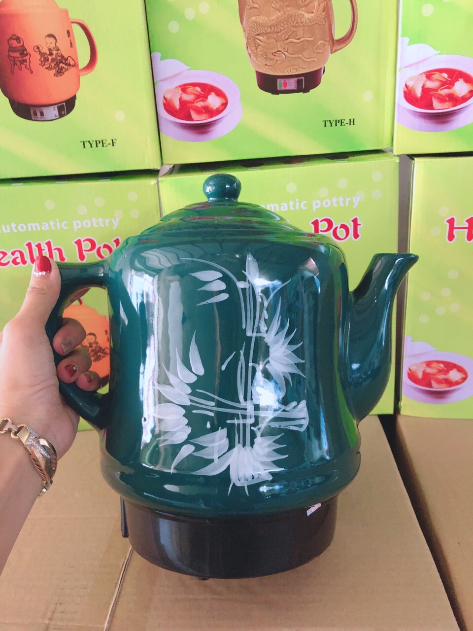 Ấm sắc thuốc điện gốm Vạn Bảo 3 lít