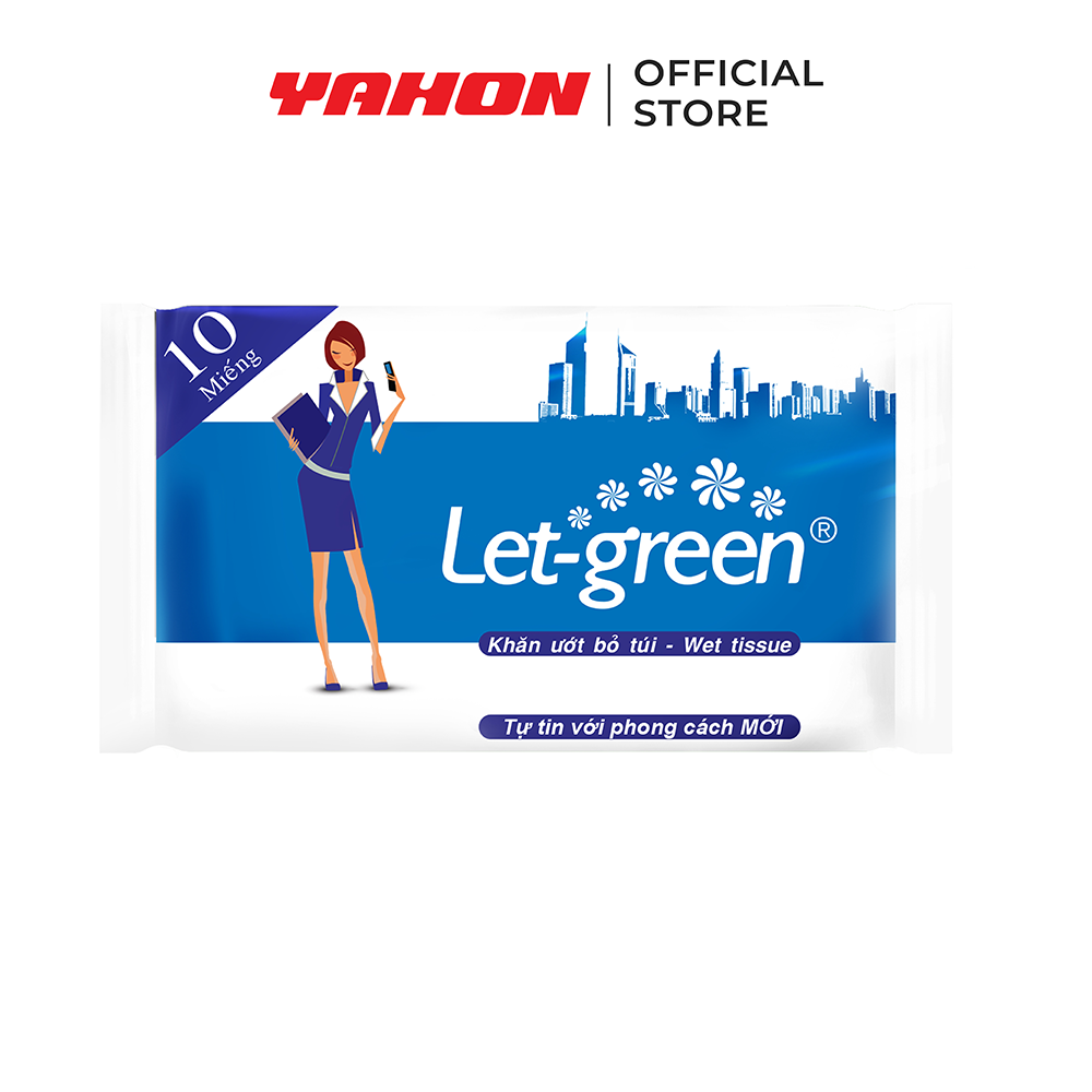 Combo 12 Bao Khăn Ướt Bỏ Túi LET-GREEN 10 Miếng/Bao