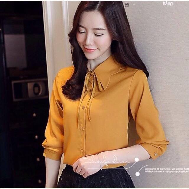 Áo kiểu cổ gợn sóng Nana