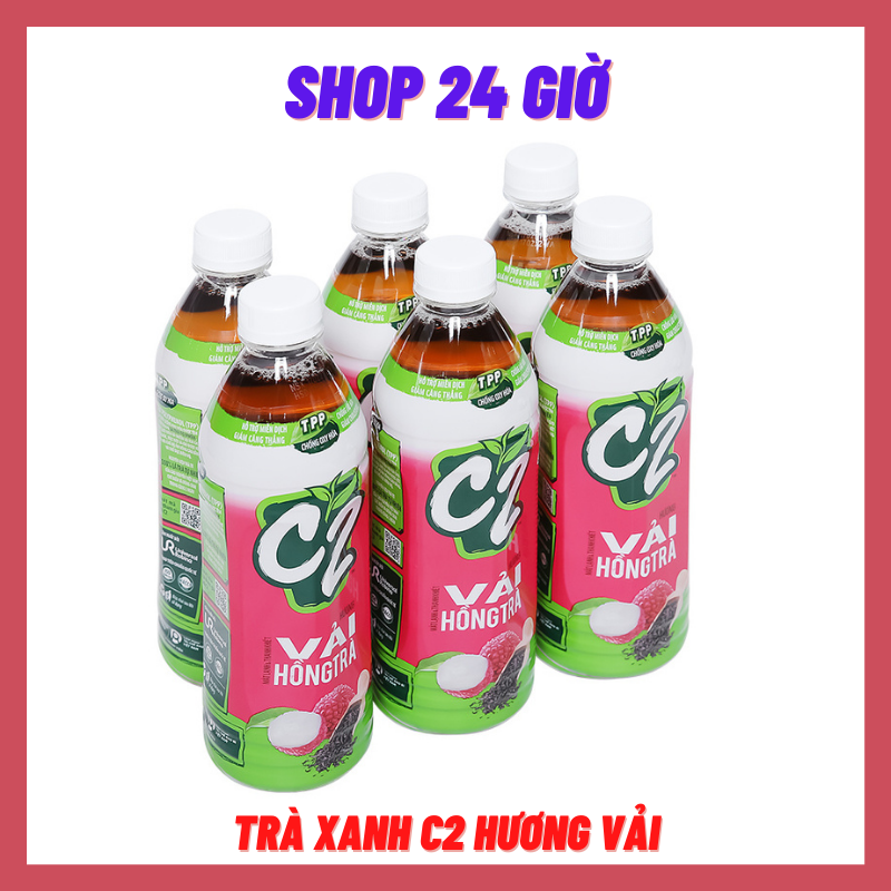 1 Lốc Trà Xanh C2 Hồng Trà Vải