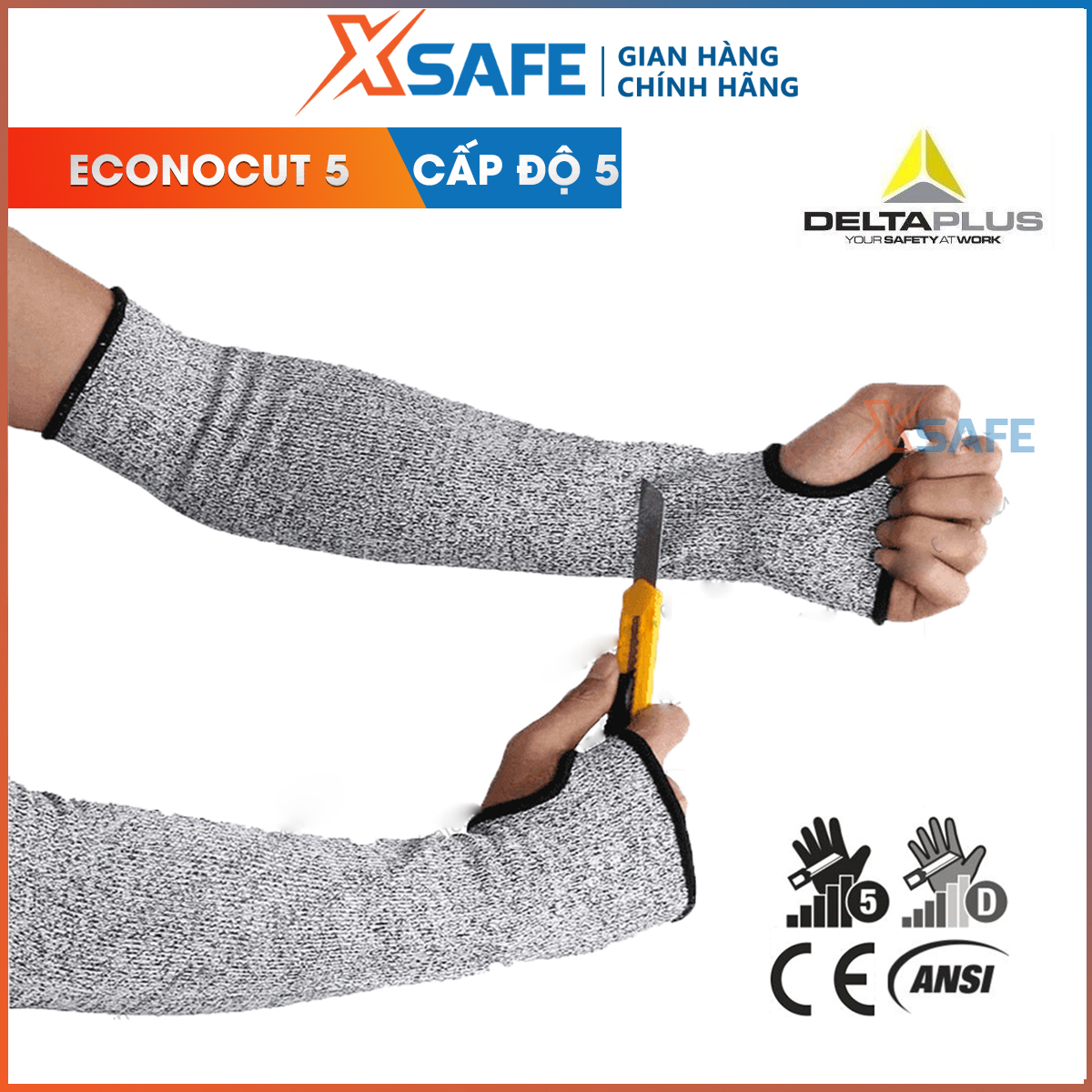 Cut resistant gloves deltaplus econocut 5m level 5. Protective gloves dedicated for mechanical engineering, work with religious, glasses, machinery… genuine