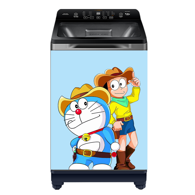 [HCM]Decal dán máy giặt mẫu Doraemon 2022