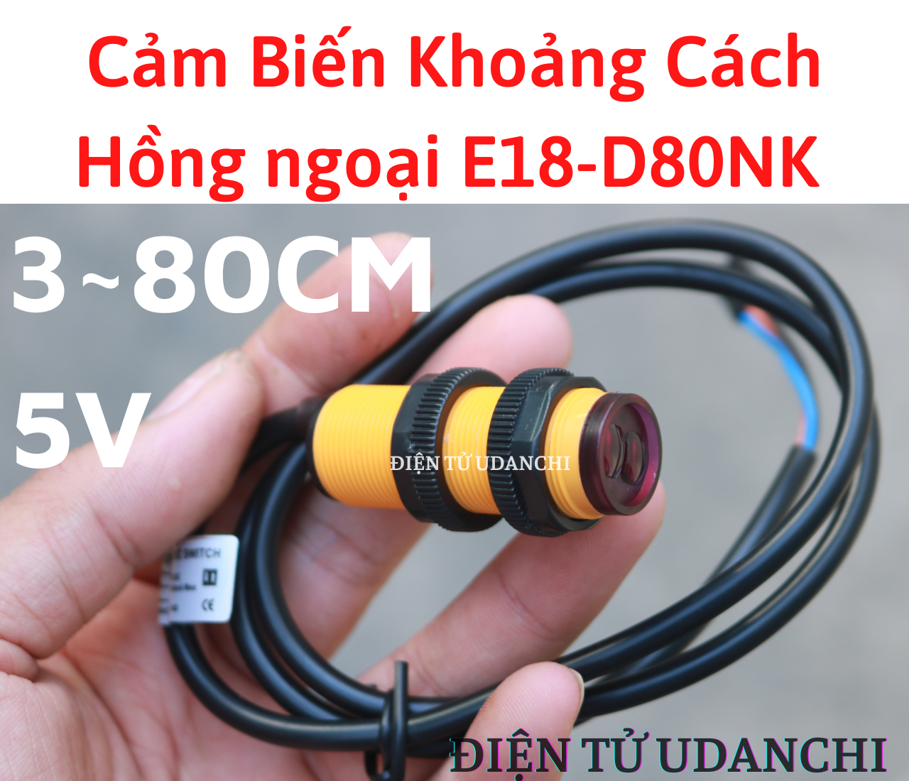 Cảm biến khoảng cách- cảm biến hồng ngoại e18-d80nk 3~80cm 5v
