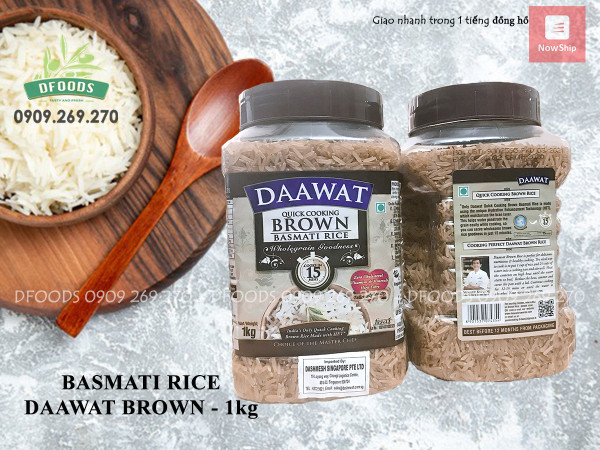 [HCM]Gạo Ấn Độ Basmati  Brown rice 1kg