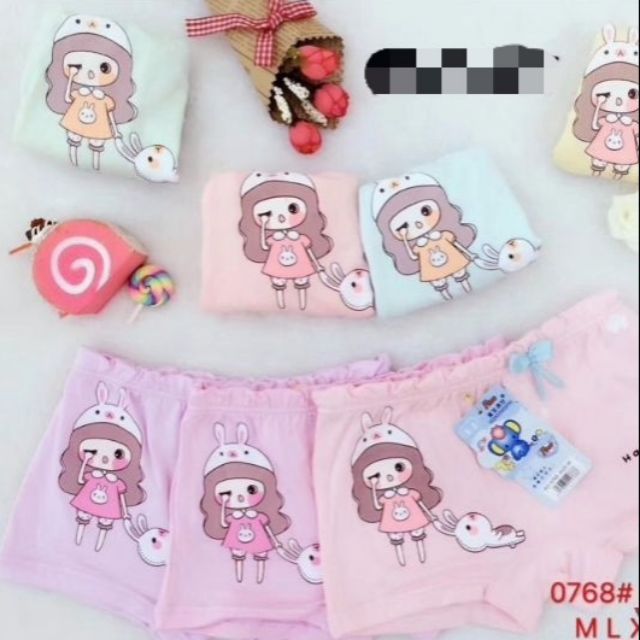 Combo 5 quần chíp thỏ cho bé gái 8-30kg