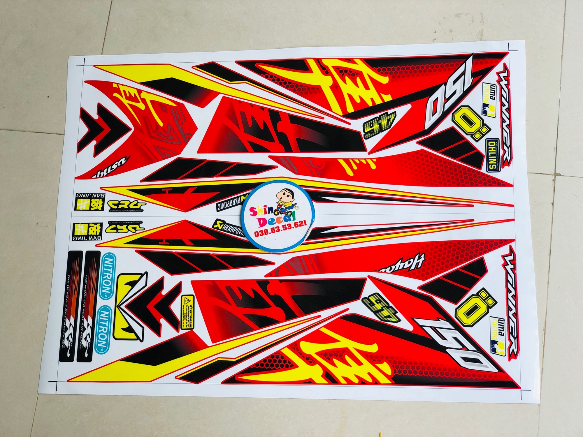 Tem rời winner hayabusa đỏ đen