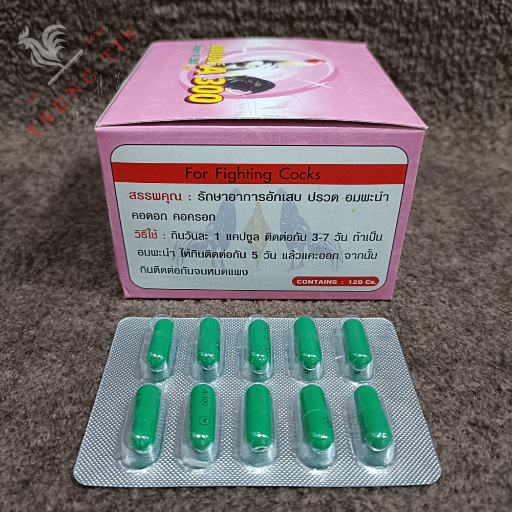 A300 thuốc gà đá ( tiêu kén , gom kén (1 vĩ / 10 viên) thuốc gà chọi