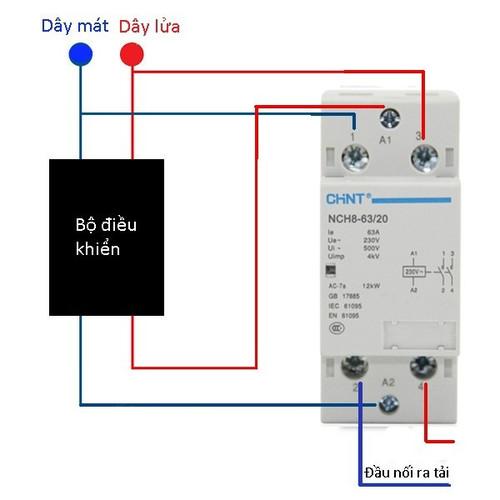 Khởi động từ, contactor 1 pha CHINT NCH8 40A/220V (Xám)