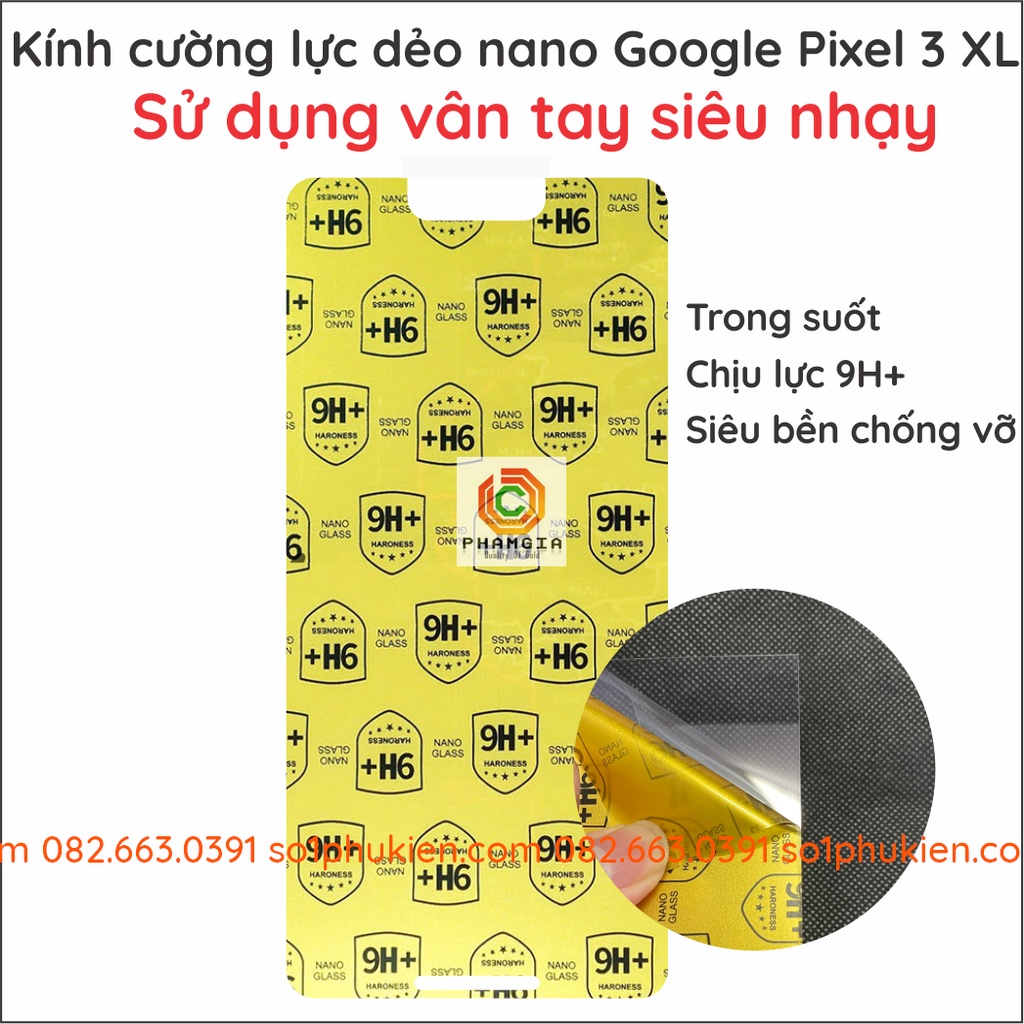 Dán cường lực Google Pixel 3/ Pixel 3 XL loại cường lực dẻo nano