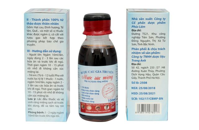 [HCM]Nước Súc Miệng Rượu Cau Gia Truyền