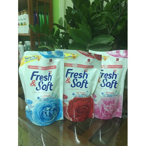 Combo 4 Túi Xả Vải Fresh & Soft 600ml Thái Lan  ( Màu Ngẫu Nhiên,600ml/túi )