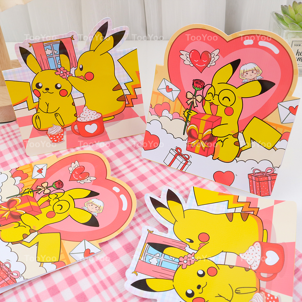 Thiệp tình yêu Pikachu dễ thương cute PK0115