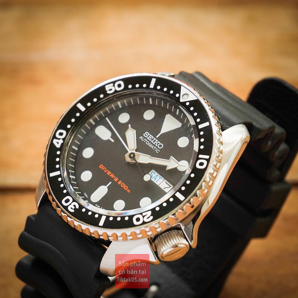 Đồng hồ nam Automatic Seiko SKX007KC dây cao su.