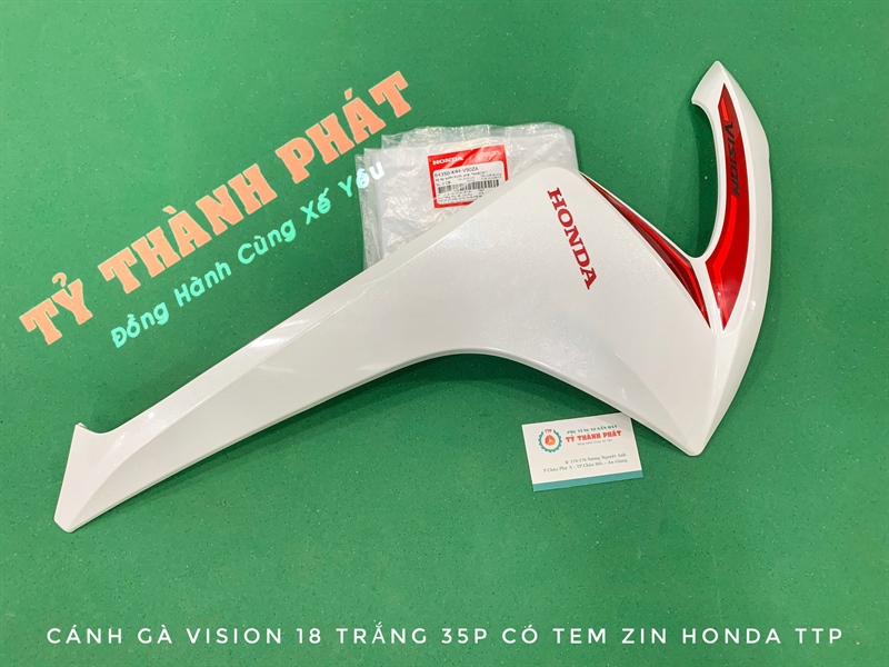 Tem B cánh bửng Vision 18 xe Trắng Phải (Miếng)
