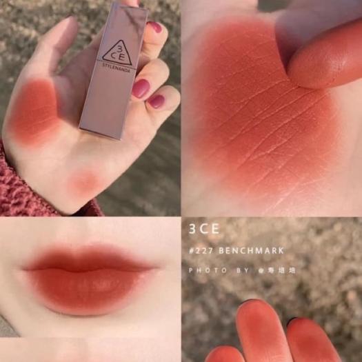 Son 3CE Matte Lip Color Màu 227 Benchmark : Cam Đất