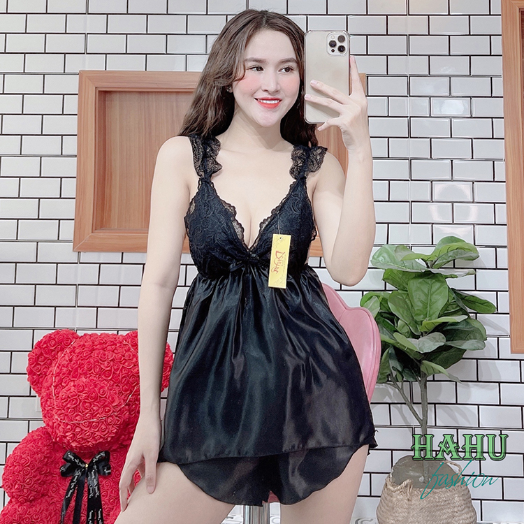 Đồ ngủ ren nữ bigsize không mút lụa phi 2 dây ren mịn mịn quyến rủ DN2